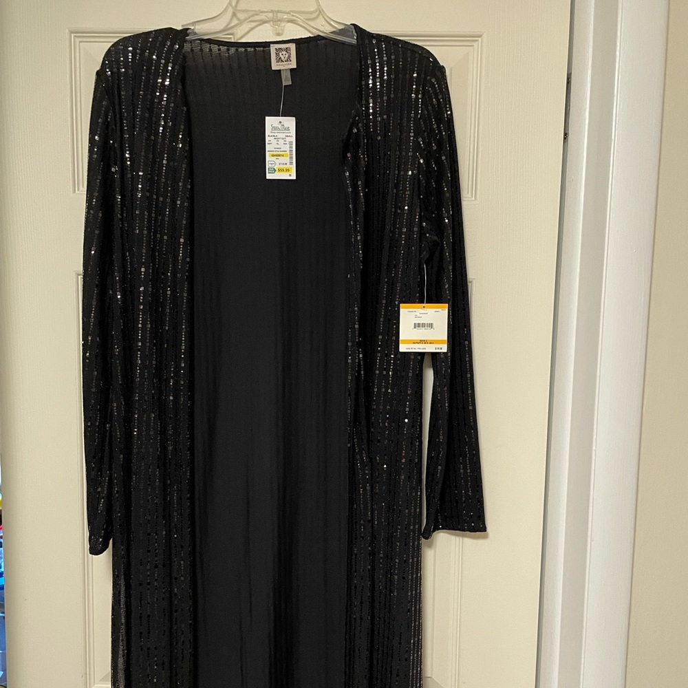 Ann Klein sequin duster size small nwt